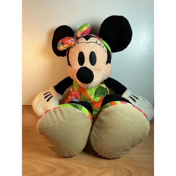 Disney Other - Disney Store Authentic Minnie Mouse Pool Party Plush Toy Doll  Floral Sandals